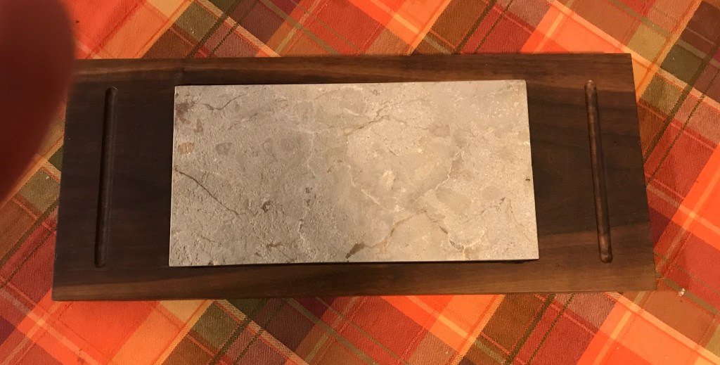1-1/8” Walnut and Marble Dinner Hearth